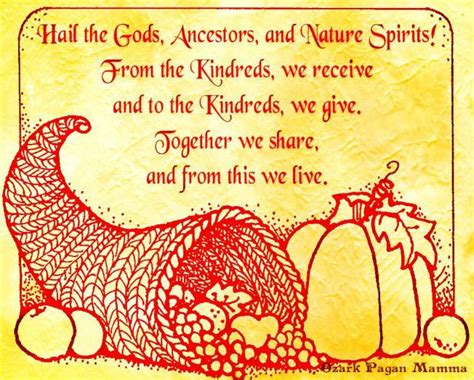 Giving thanks pagan tradition